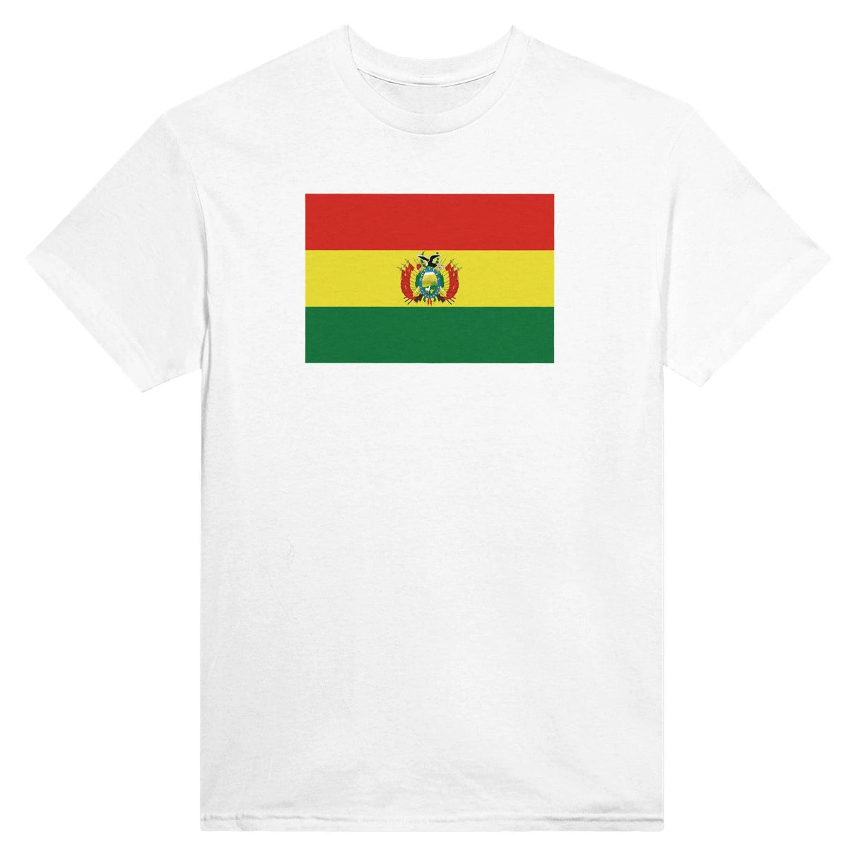 T-shirt drapeau bolivie brodé en coton mélangé