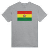 T-shirt drapeau bolivie brodé en coton mélangé