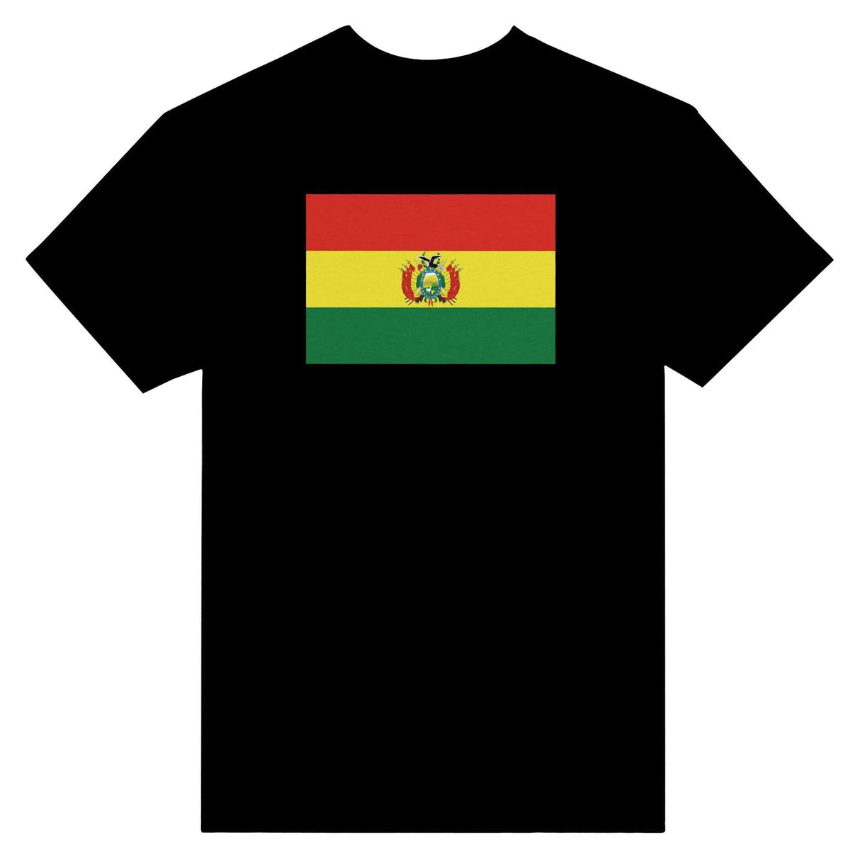 T-shirt drapeau bolivie brodé en coton mélangé