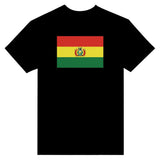 T-shirt drapeau bolivie brodé en coton mélangé