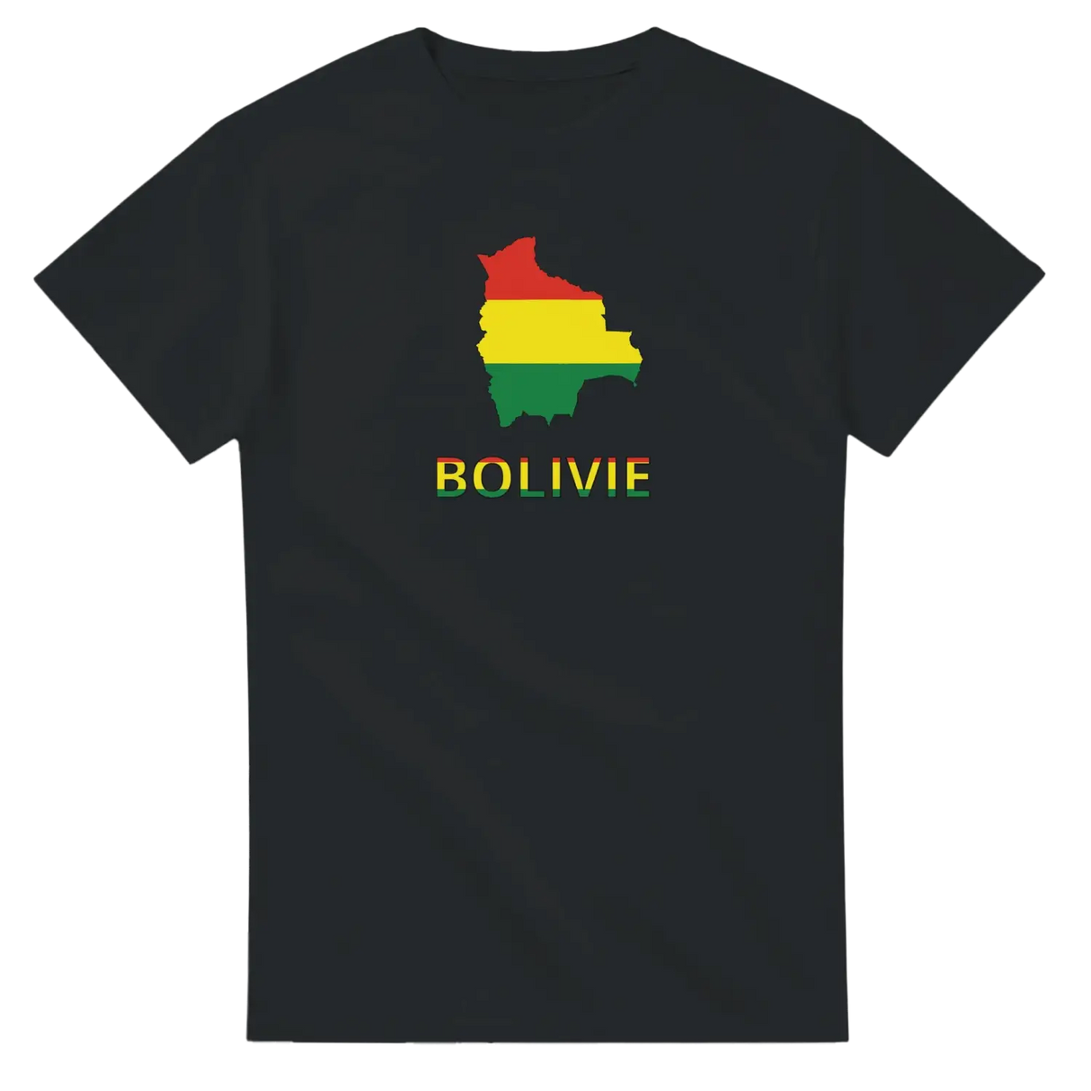 T-shirt drapeau bolivie en carte - pixelforma