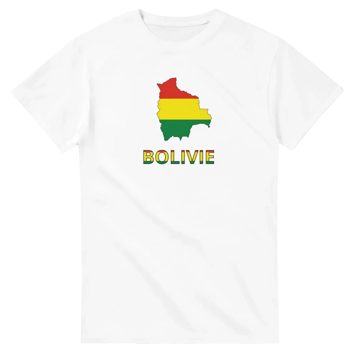 T-shirt drapeau bolivie en carte - pixelforma