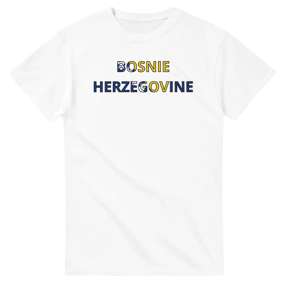 T-shirt drapeau bosnie-herzégovine en écriture - pixelforma