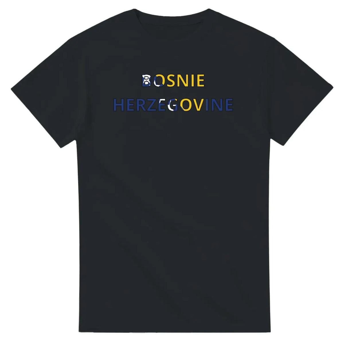 T-shirt drapeau bosnie-herzégovine en écriture - pixelforma