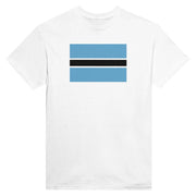 T-shirt drapeau botswana imprimé coton épais couleurs patriotiques