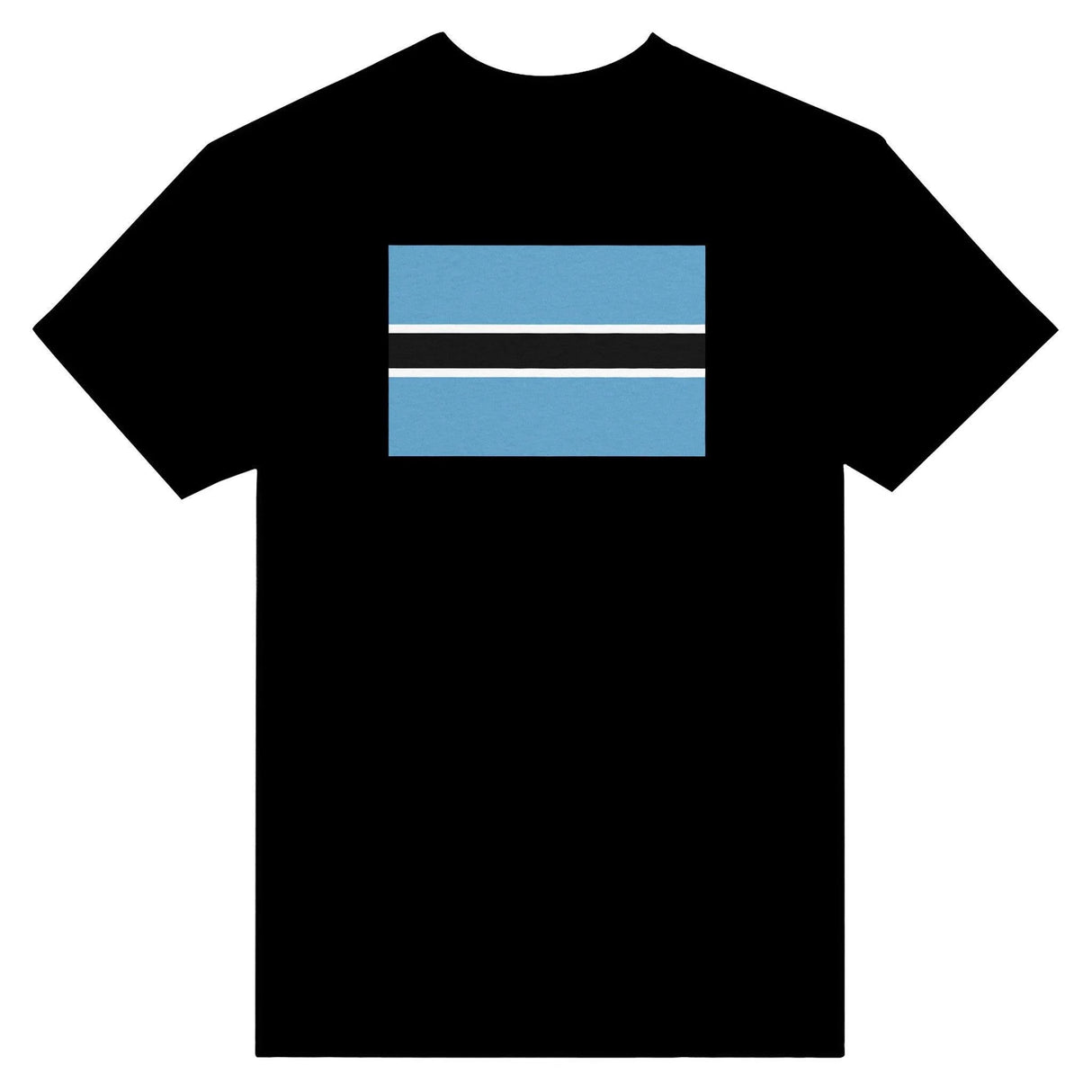 T-shirt drapeau botswana brodé coton épais couleurs patriotiques