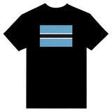 T-shirt drapeau botswana brodé coton épais couleurs patriotiques