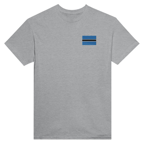 T-shirt drapeau botswana broderie couleur coton épais