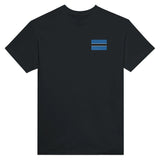 T-shirt drapeau botswana broderie couleur coton épais