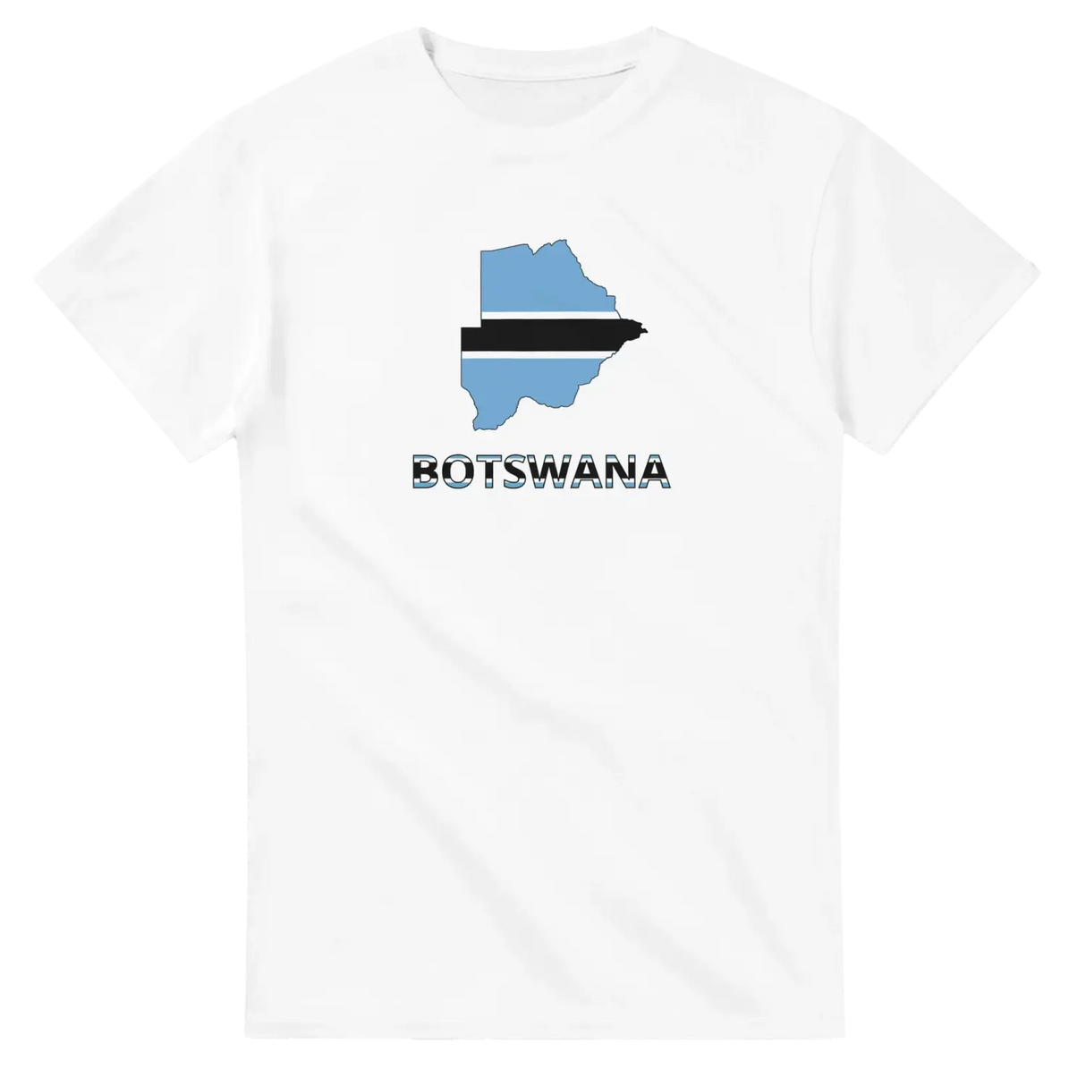 T-shirt drapeau botswana en carte - pixelforma