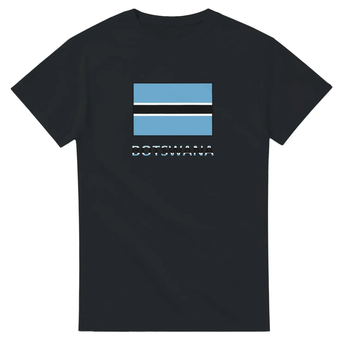 T-shirt drapeau botswana en texte - pixelforma