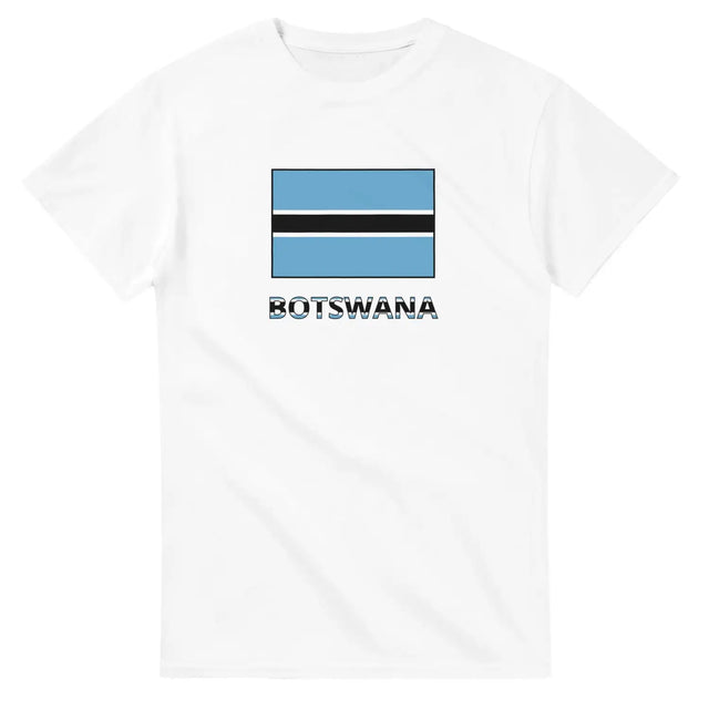 T-shirt drapeau botswana en texte - pixelforma