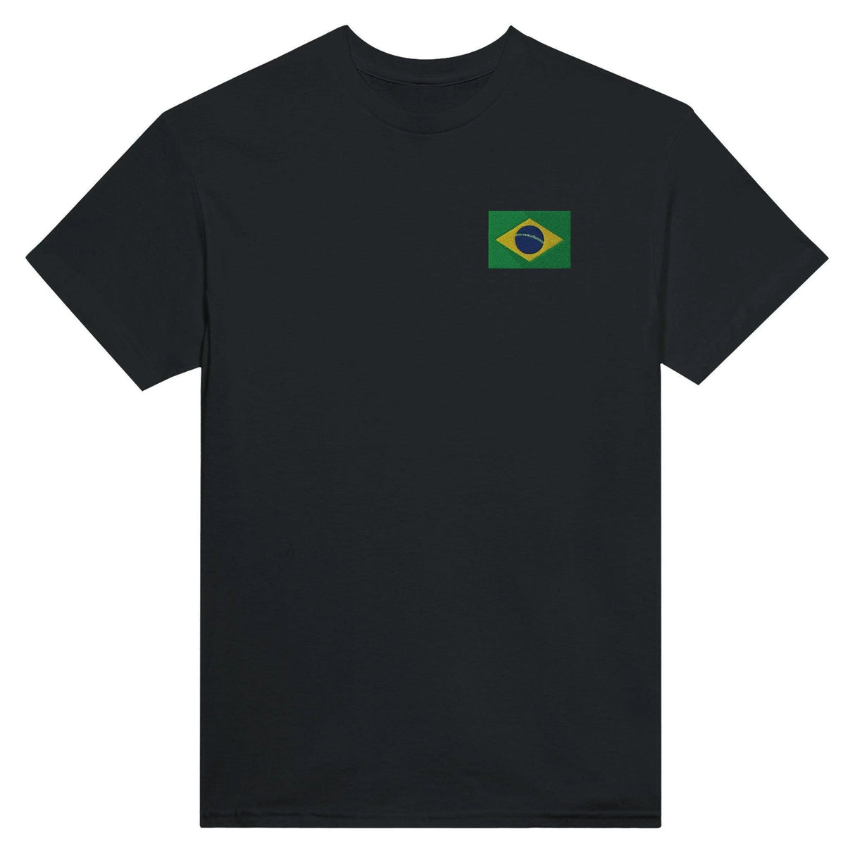 T-shirt drapeau brésil broderie couleur coton épais