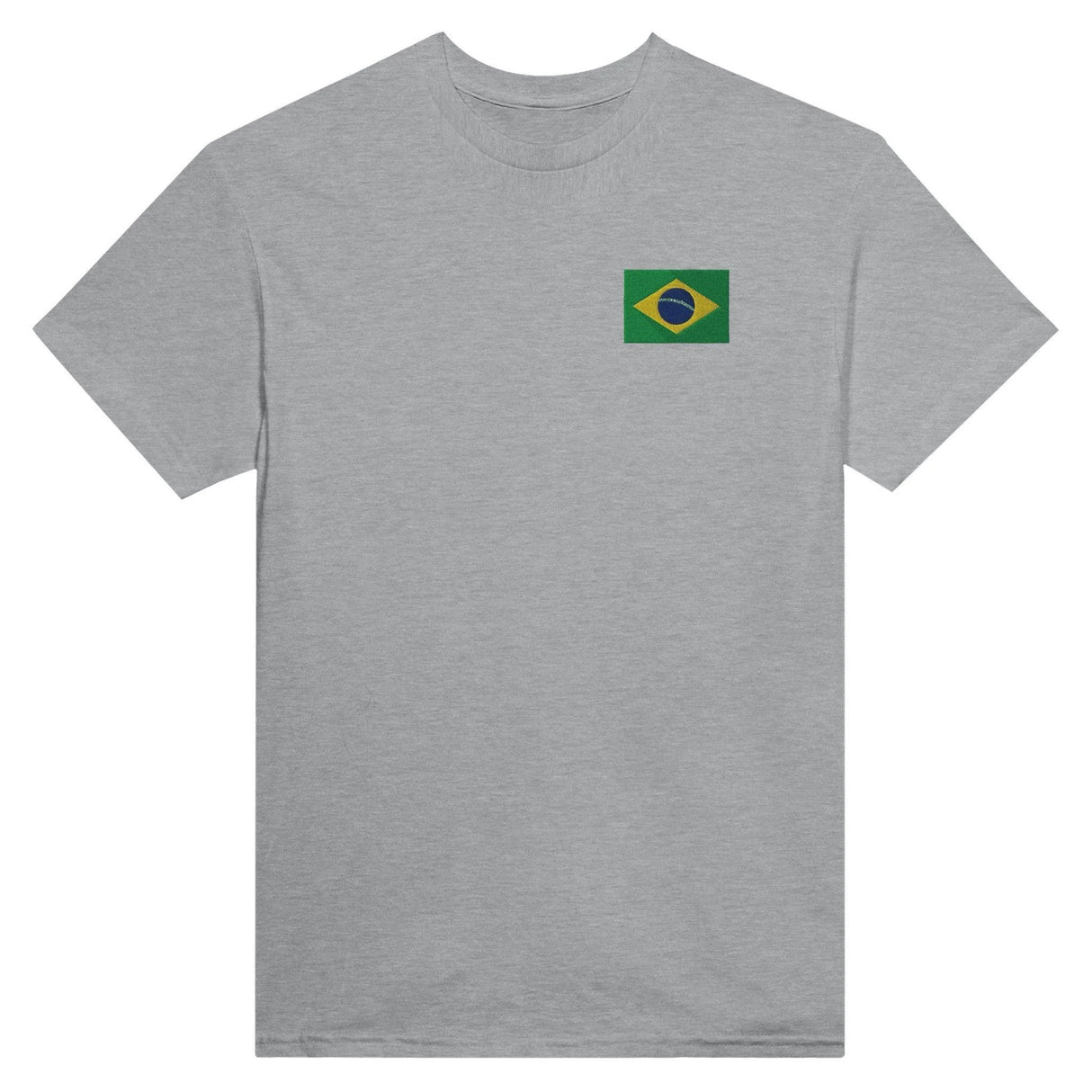 T-shirt drapeau brésil broderie couleur coton épais