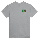 T-shirt drapeau brésil broderie couleur coton épais