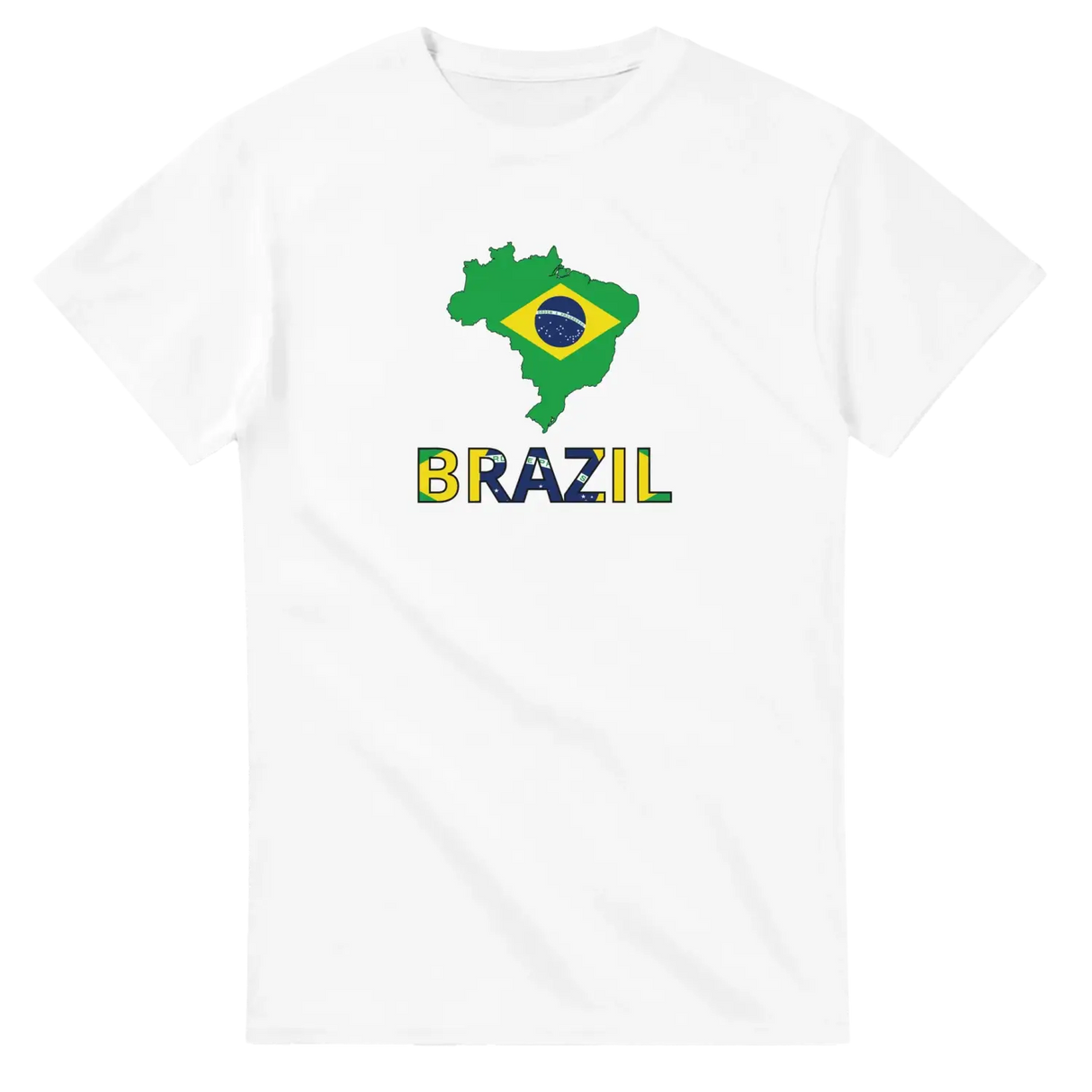 T-shirt drapeau brésil carte - pixelforma