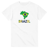 T-shirt drapeau brésil carte - pixelforma