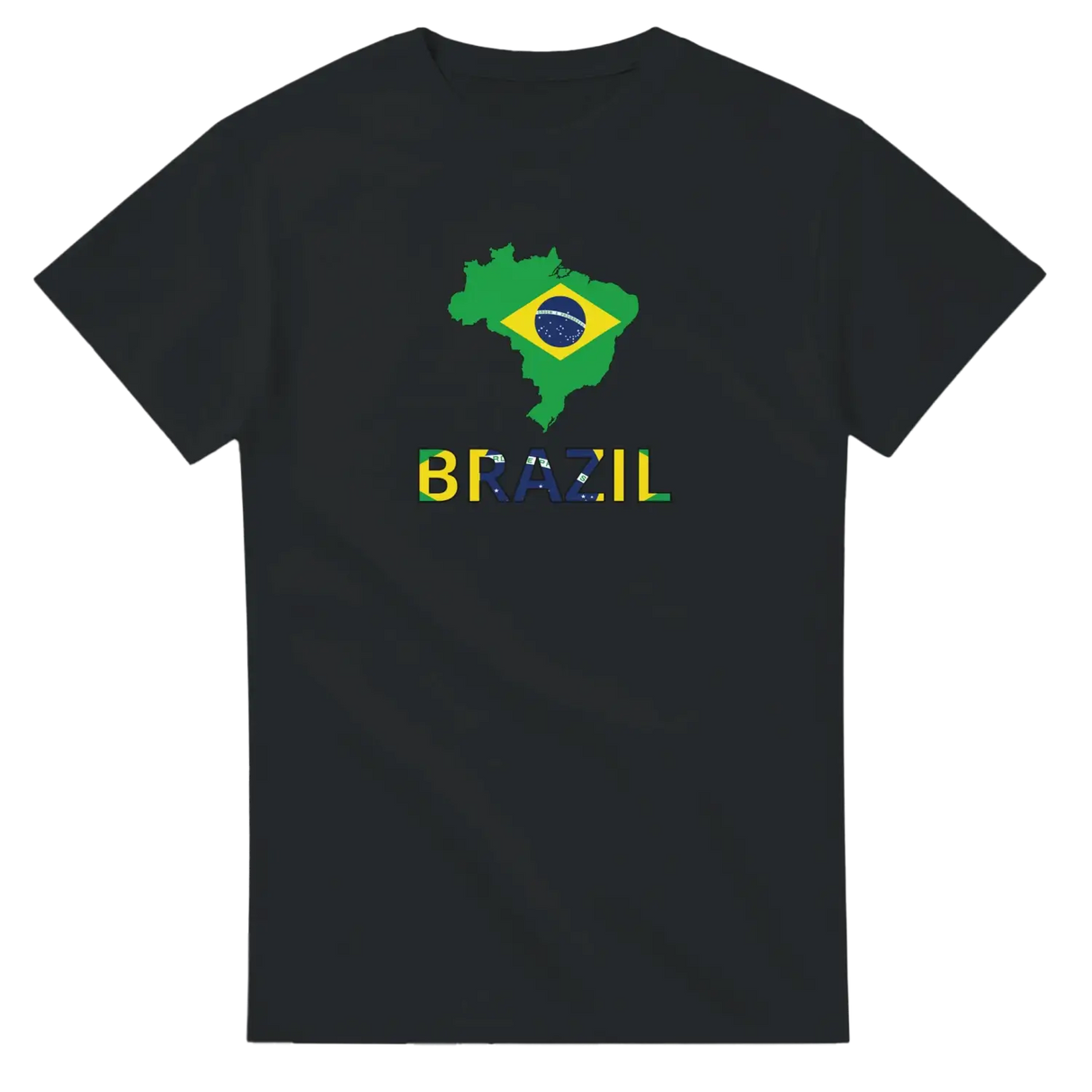 T-shirt drapeau brésil carte - pixelforma