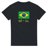 T-shirt drapeau brésil en texte - pixelforma