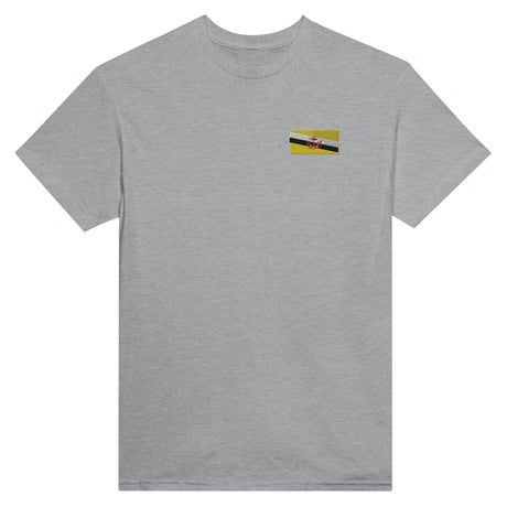 T-shirt drapeau brunei broderie couleur coton mélangé