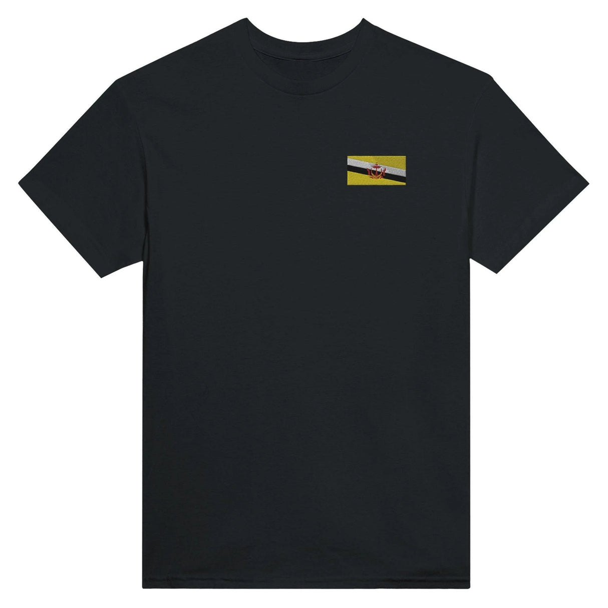 T-shirt drapeau brunei broderie couleur coton mélangé