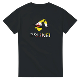 T-shirt drapeau brunei en carte - pixelforma