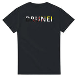 T-shirt drapeau brunei en écriture - pixelforma