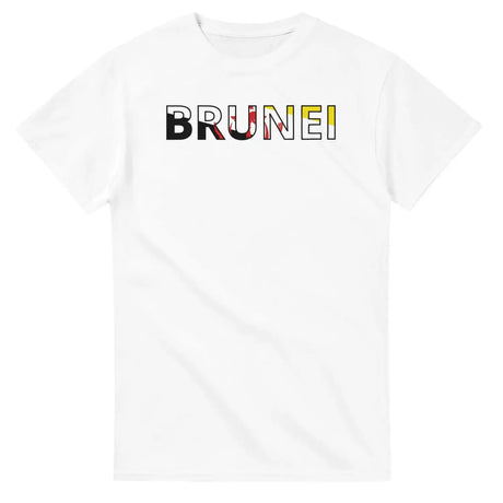 T-shirt drapeau brunei en écriture - pixelforma