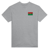 T-shirt drapeau burkina faso broderie couleur coton doux