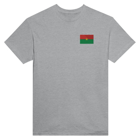 T-shirt drapeau burkina faso broderie couleur coton doux