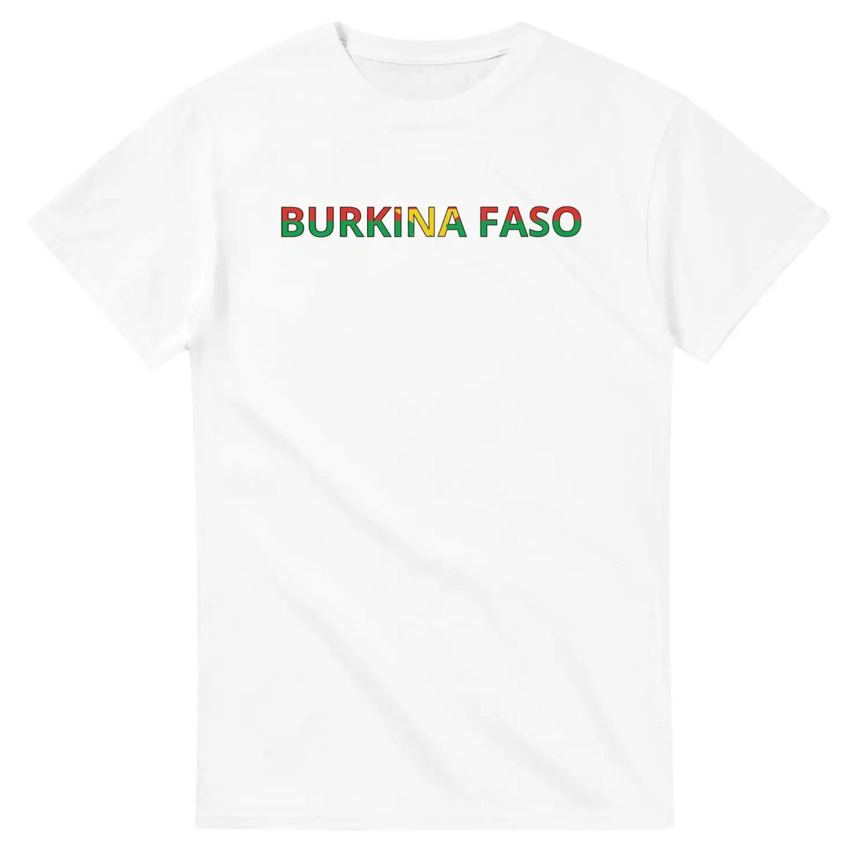 T-shirt drapeau burkina faso en écriture - pixelforma