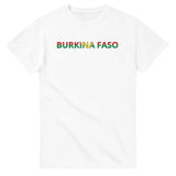 T-shirt drapeau burkina faso en écriture - pixelforma