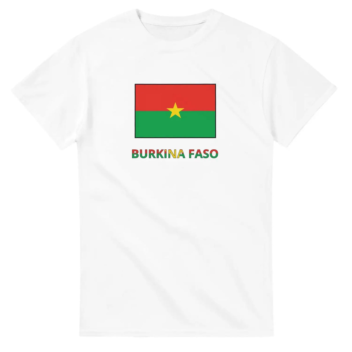 T-shirt drapeau burkina faso en texte - pixelforma