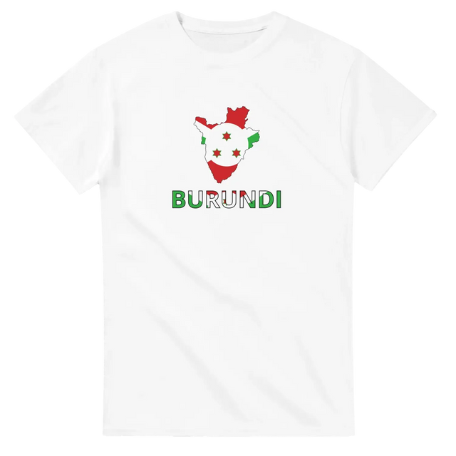 T-shirt drapeau burundi en carte - pixelforma