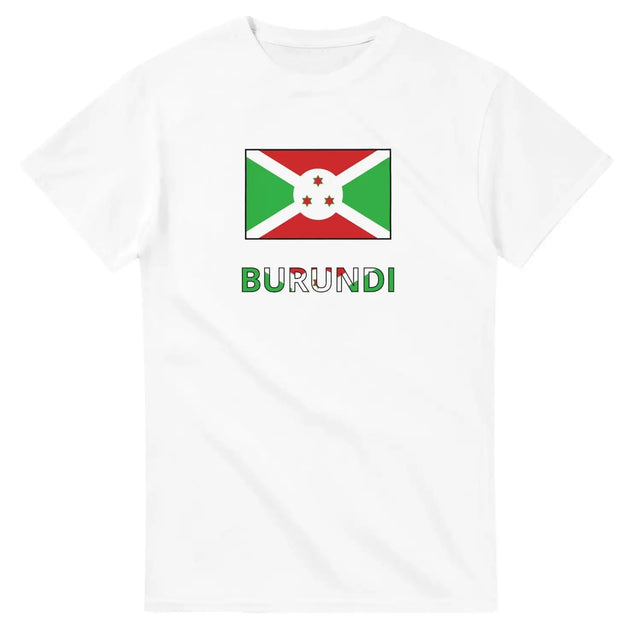 T-shirt drapeau burundi en texte - pixelforma