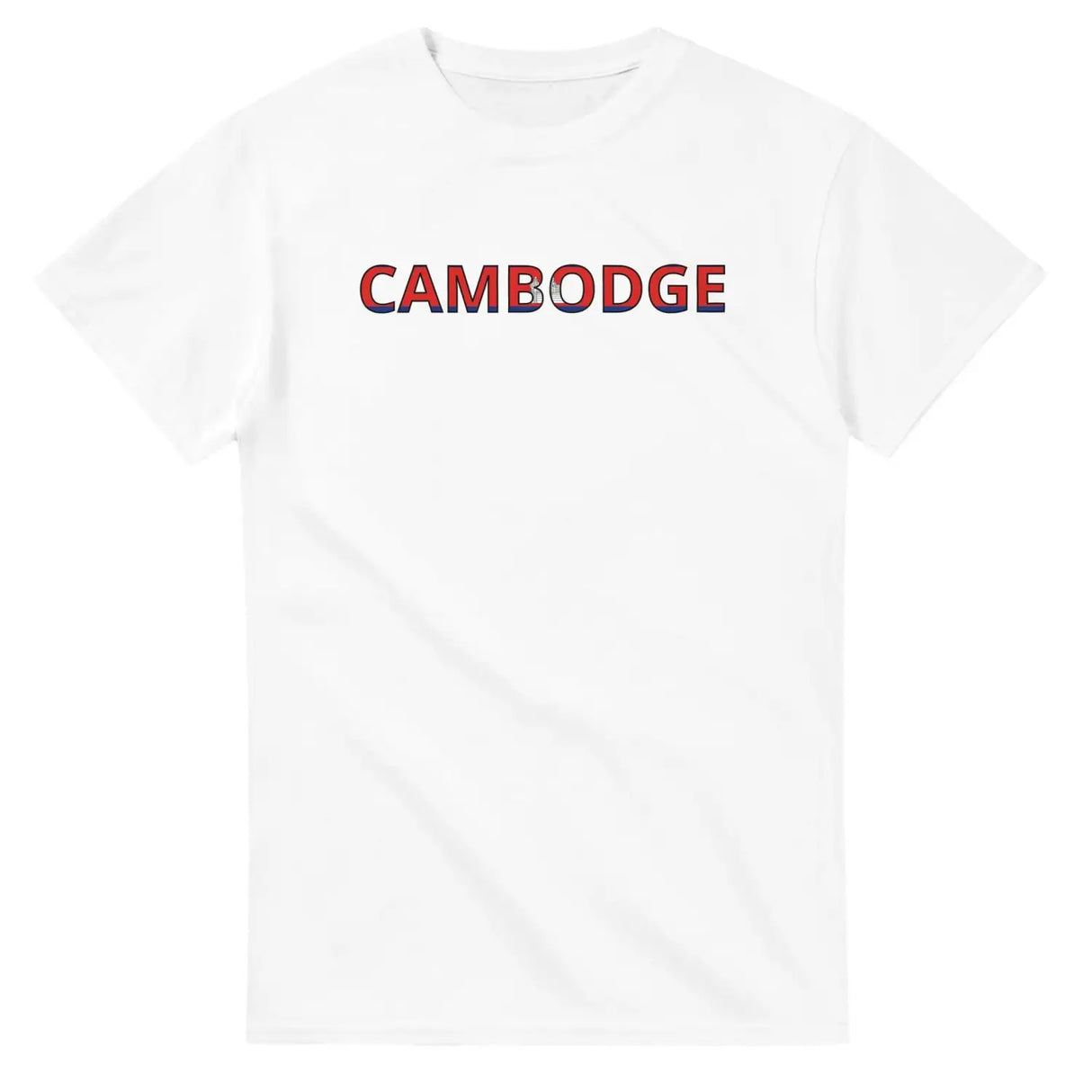 T-shirt drapeau cambodge en écriture - pixelforma