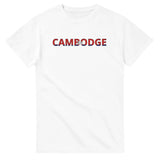 T-shirt drapeau cambodge en écriture - pixelforma