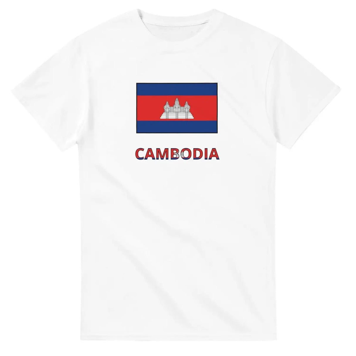 T-shirt drapeau cambodge texte - pixelforma