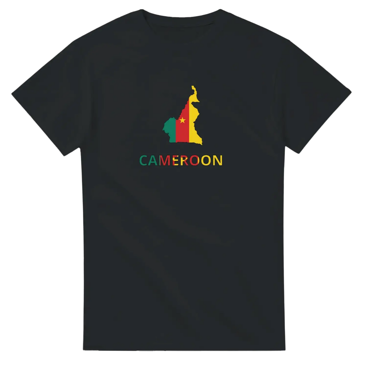 T-shirt drapeau cameroun carte - pixelforma