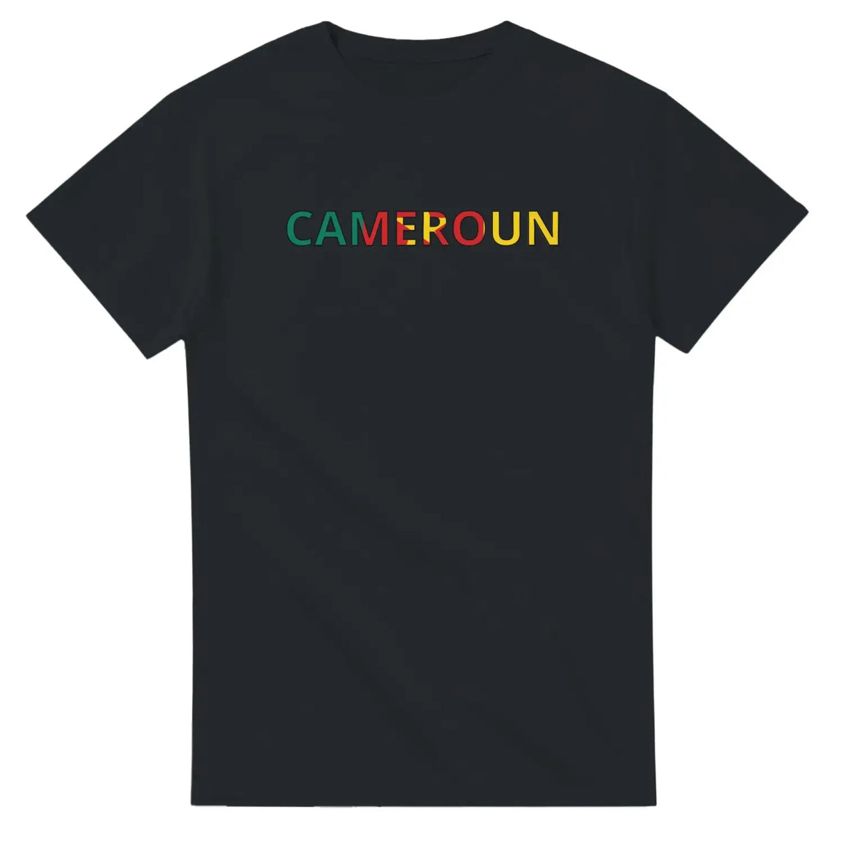 T-shirt drapeau cameroun en écriture - pixelforma