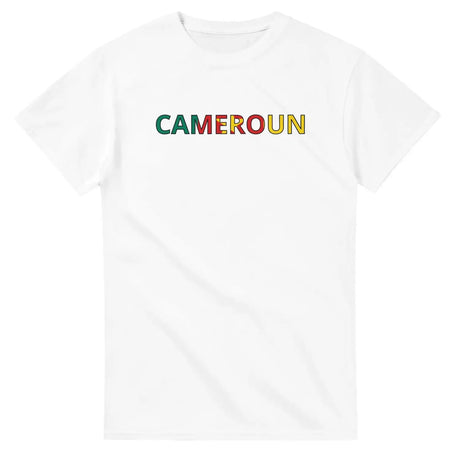 T-shirt drapeau cameroun en écriture - pixelforma