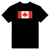 T-shirt drapeau canada coton mélangé brodé manches longues