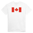T-shirt drapeau canada coton mélangé brodé manches longues