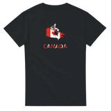 T-shirt drapeau canada en carte - pixelforma