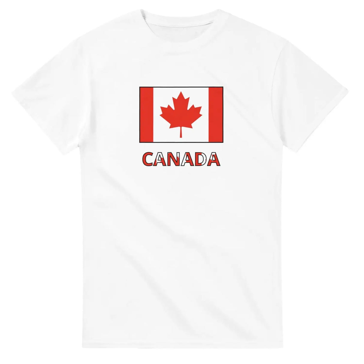 T-shirt drapeau canada en texte - pixelforma