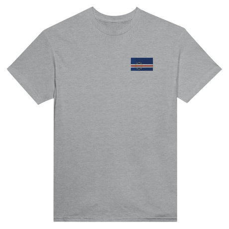 T-shirt drapeau cap-vert broderie couleur coton épais