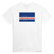 T-shirt drapeau cap-vert coton mélangé imprimé élégant