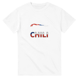 T-shirt drapeau chili en carte - pixelforma