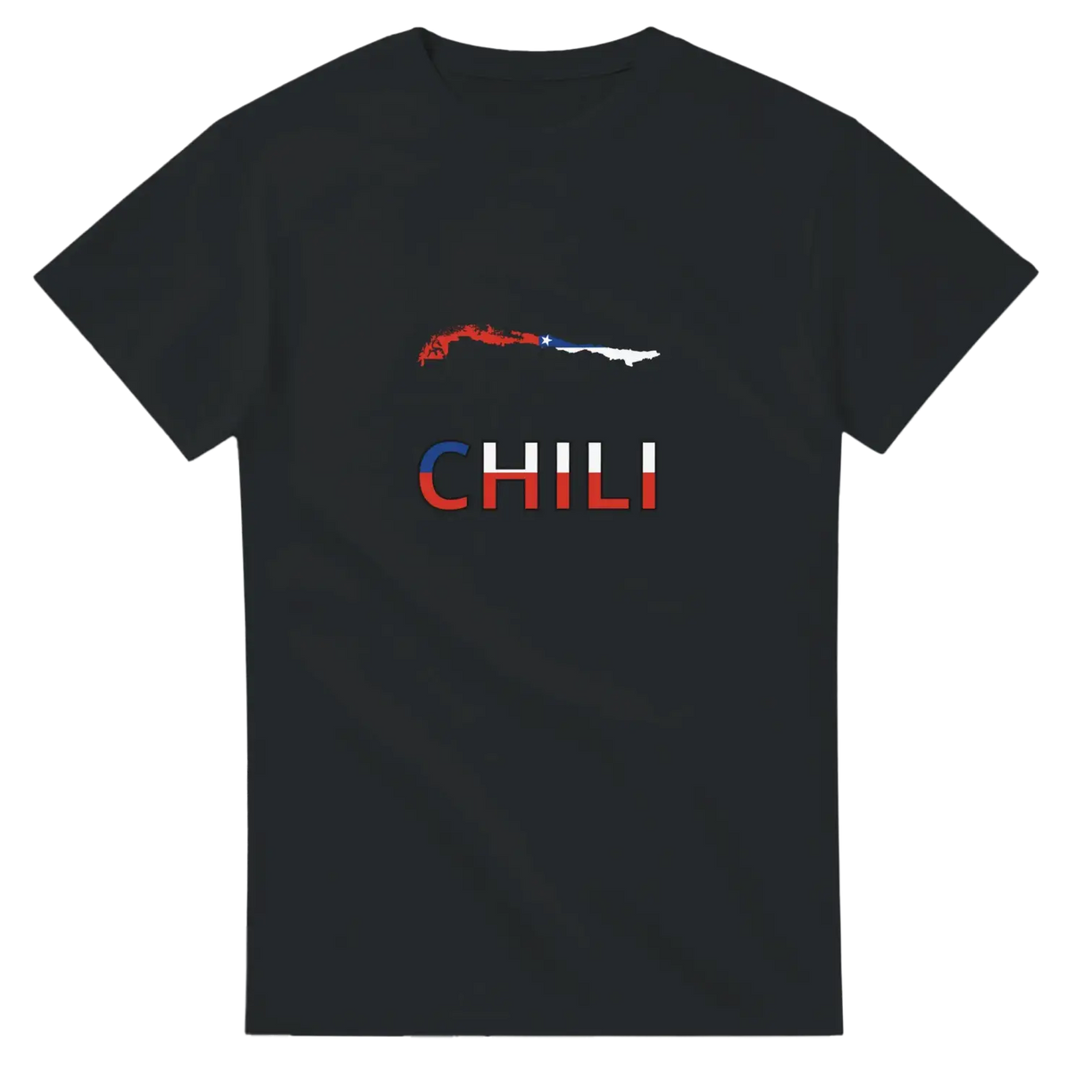 T-shirt drapeau chili en carte - pixelforma