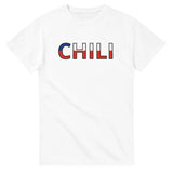 T-shirt drapeau chili en écriture - pixelforma